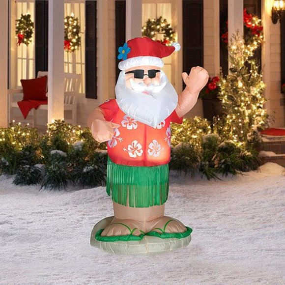 Home Accents Holiday Holiday 6 Ft Dancing Hula Santa Led Christmas